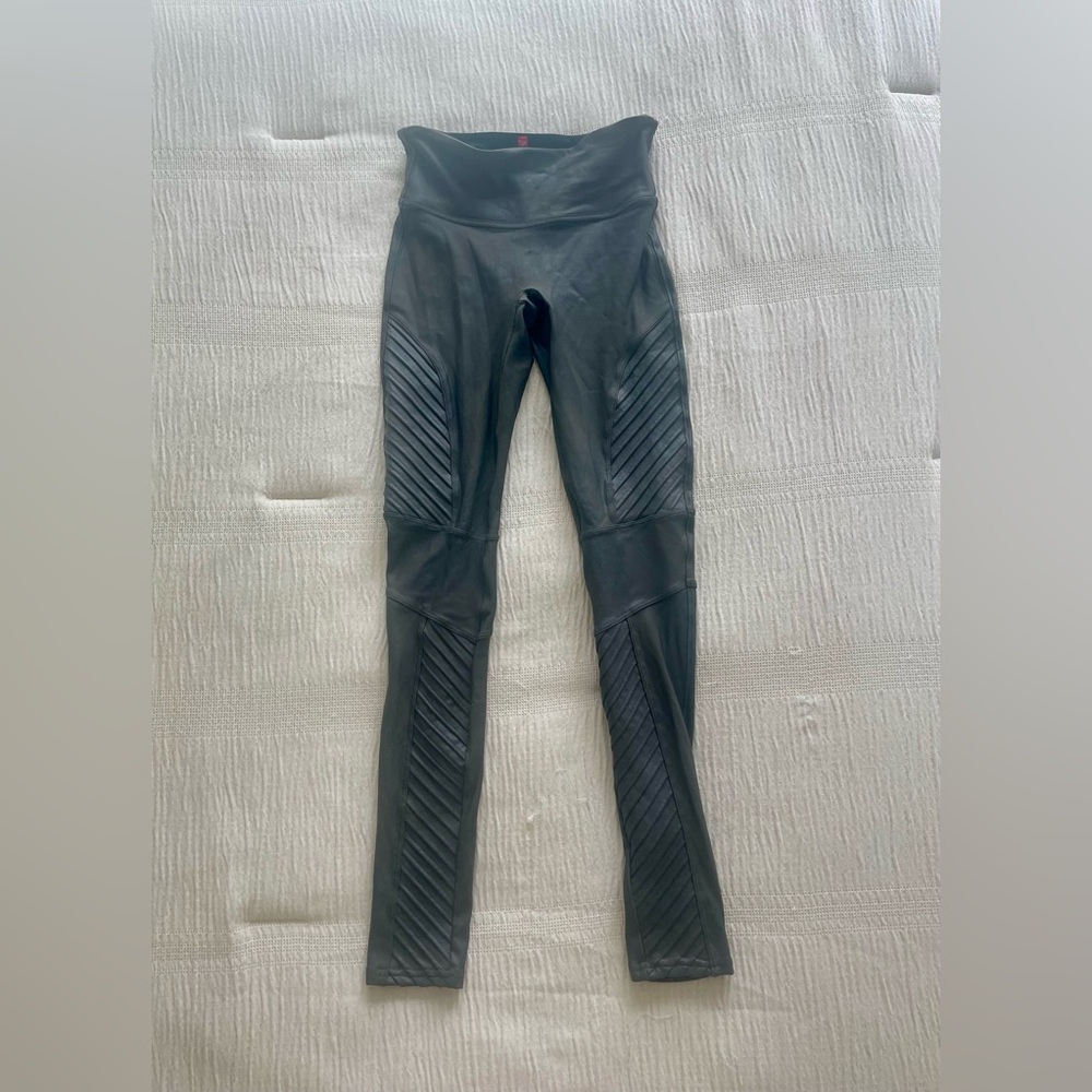 SPANX Faux Leather Moto Leggings